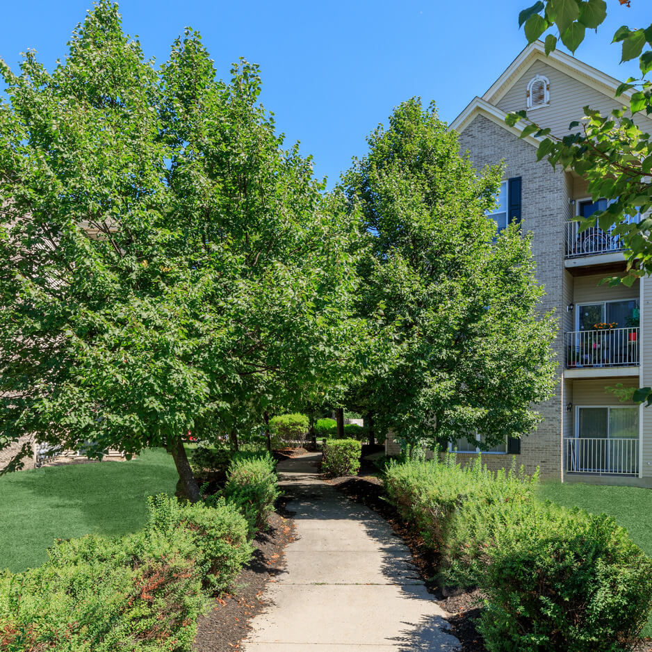 Walking path on property